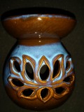 Ceramic Oil Burner--Brown/Blue