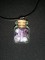 Amethyst Bottle Pendant with White Beads